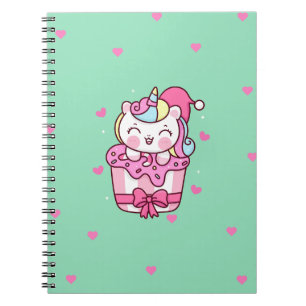 Cute magical unicorn notebook
