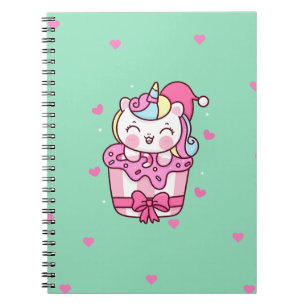 Cute magical unicorn notebook