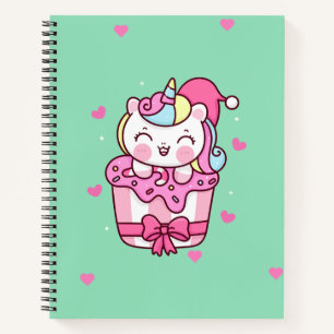Cute magical unicorn notebook