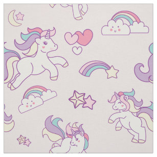 Unicorn Fabric Zazzle Co Uk