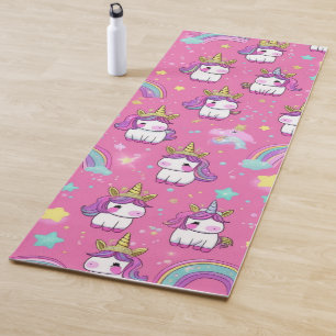 Cute magical unicorn pattern rainbow for her yoga mat