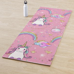 Cute magical unicorn pattern rainbow for her yoga mat