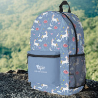 Cute Magical Unicorn, Personalised Kids Name Text