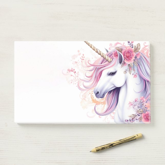 Cute Magical Unicorn Post-it Notes (On Desk)
