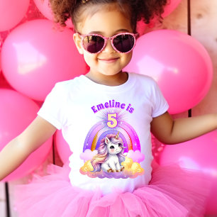 Cute Magical Unicorn Rainbow Sparkles Birthday T-Shirt