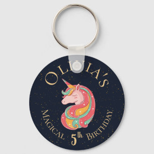 Cute Magical Unicorn Sparkle Birthday Party Favour Key Ring