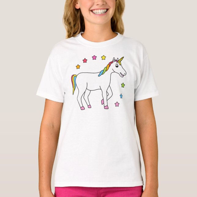 Cute Magical Unicorn T-Shirt (Front)