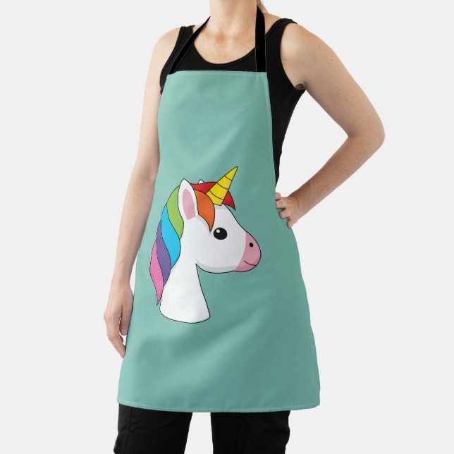 Cute Magical Unicorn with Colourful Hair Apron (Insitu)