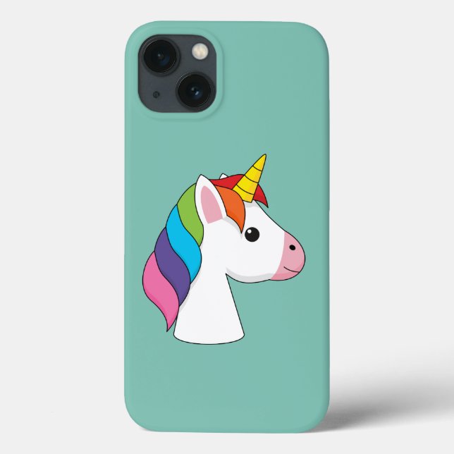 Cute Magical Unicorn with Colourful Hair Case-Mate iPhone Case (Back)