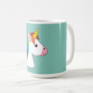 Cute Magical Unicorn with Colourful Hair Coffee Mug