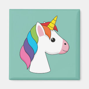 Cute Magical Unicorn with Colourful Hair Magnet