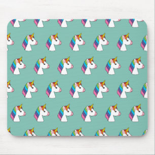 Cute Magical Unicorn with Colourful Hair Mouse Mat