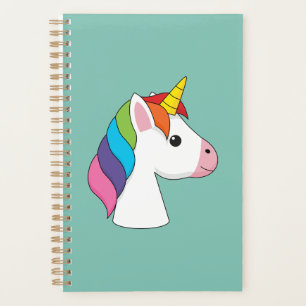Cute Magical Unicorn with Colourful Hair Planner