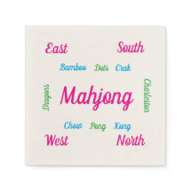 Cute mahjong napkins