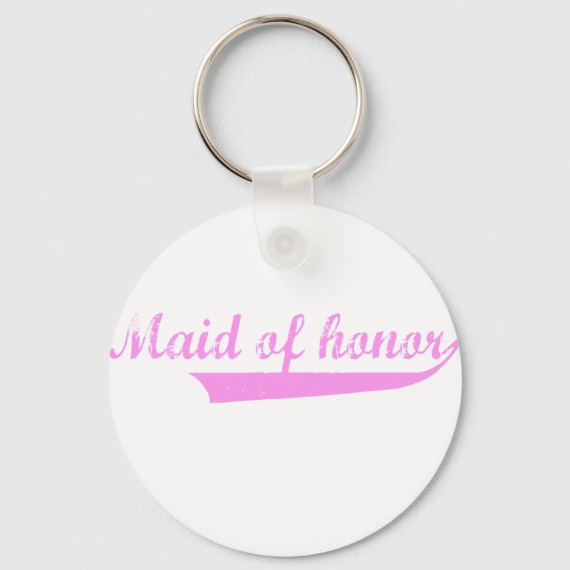 cute "Maid of Honor" design Key Ring (Front)