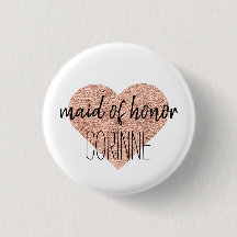 Cute Maid of Honour Button