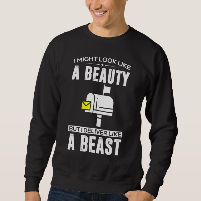 Cute Mail Lady Mail Carrier Postal Worker Uniform  Sweatshirt (Front)
