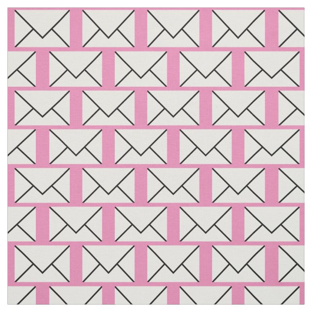 Cute Mail Letters Envelopes Fabric (Swatch)