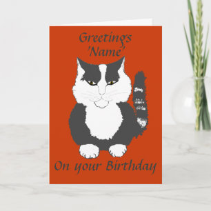 Cute Maine Coon Cat Birthday Card