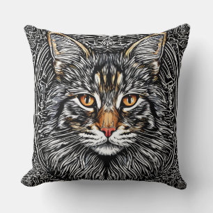 Cute Maine Coon Cat Cushion