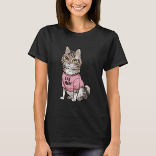 Cute Maine Coon Cat Mum Paw lover T-Shirt