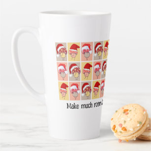 Cute MAKE MUCH ROOM FOR CHRIST Christmas Mushrooms Latte Mug