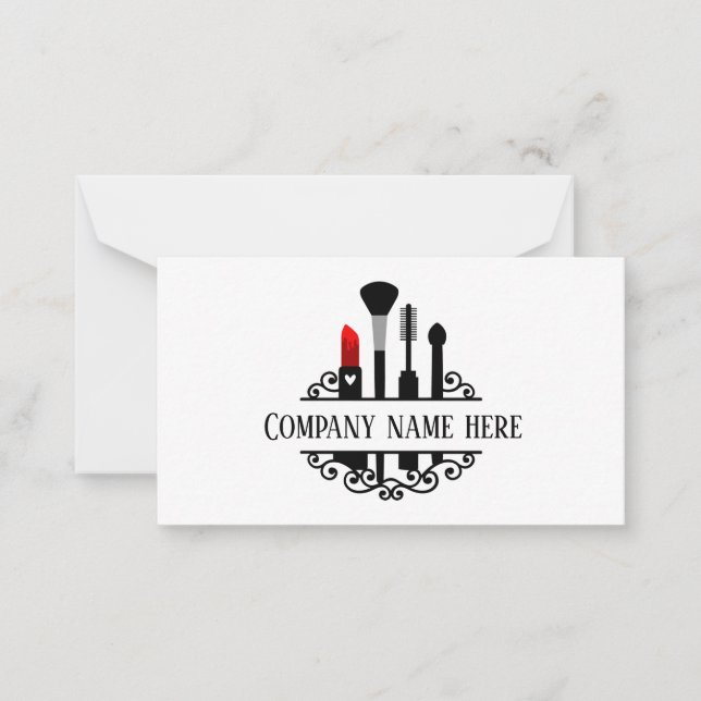 cute makeup artist business card (Front)
