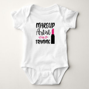 Cute makeup artist in training baby bodysuit
