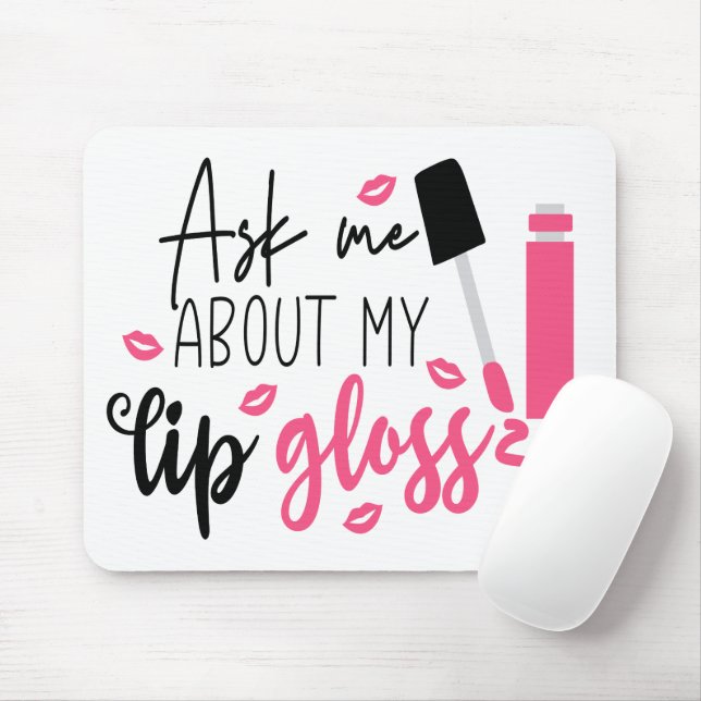 Cute Makeup Artist Lip Gloss Cosmetologist Gift Mouse Mat (With Mouse)