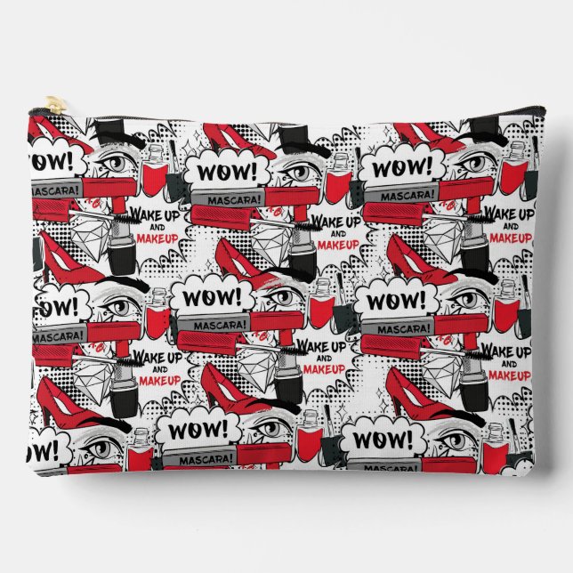 Cute Makeup Girl – kawaii Beauty and Glam Fashion Accessory Pouch (Front)