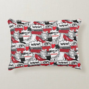 Cute Makeup Girl – kawaii Beauty and Glam Fashion Decorative Cushion