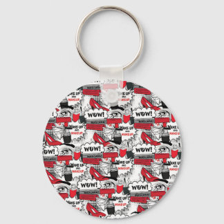 Cute Makeup Girl – kawaii Beauty and Glam Fashion Key Ring