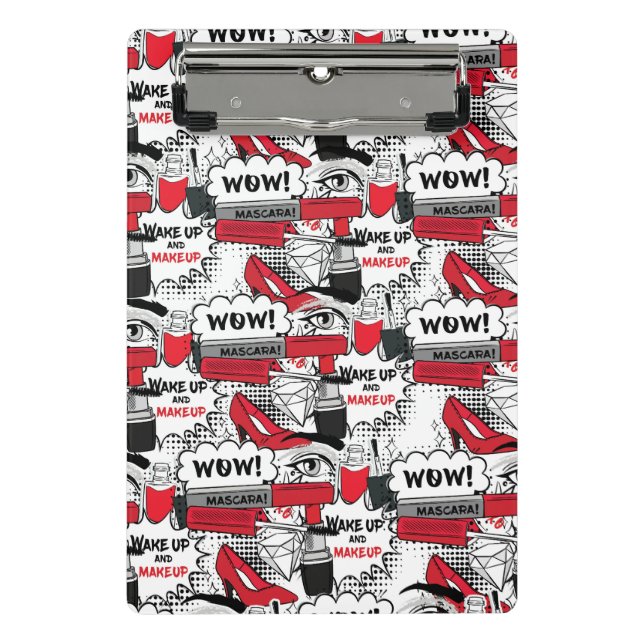 Cute Makeup Girl – kawaii Beauty and Glam Fashion Mini Clipboard (Front)