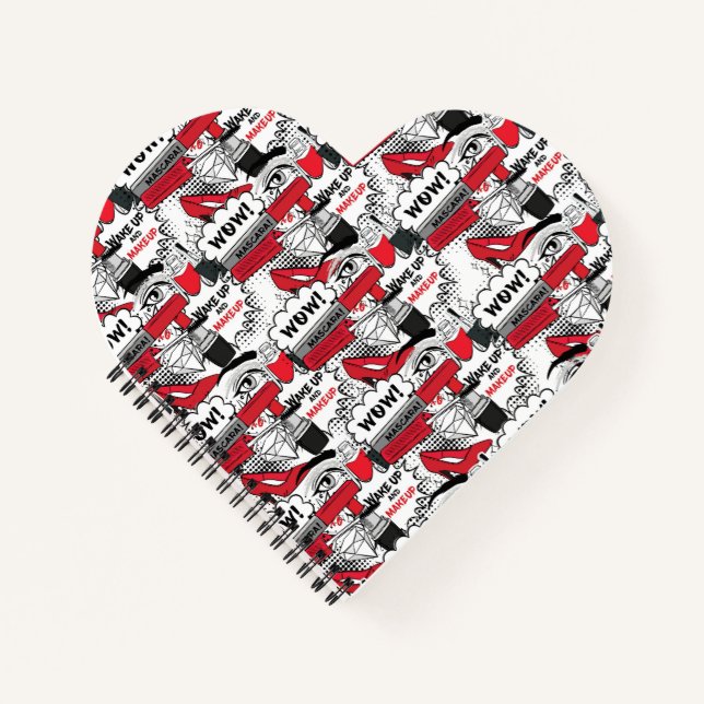 Cute Makeup Girl – kawaii Beauty and Glam Fashion Notebook (Front)