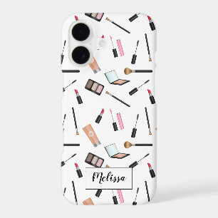 Cute Makeup Things Pattern With Personalised Name