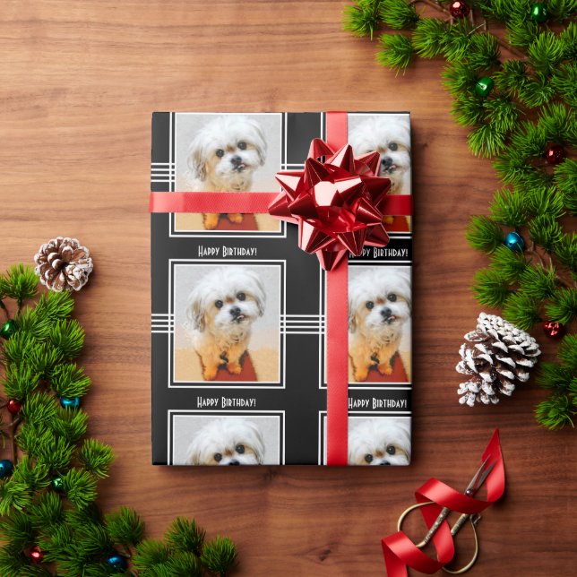 Cute Malshi Birthday Wrapping Paper (Holiday Gift)