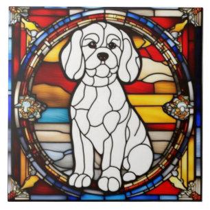 Cute Maltese Dog Decorative Tile
