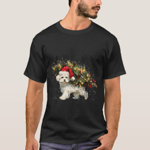 Cute Maltese Dog In A Christmas Tree For Men Women T-Shirt