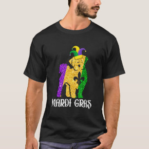 Cute Maltese Dog Lover Mardi Gras Party Jester Mas T-Shirt