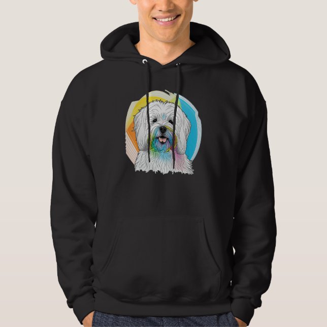 Cute Maltese Dog on Maltese dog   1 Hoodie (Front)