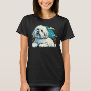 Cute Maltese Dog on Maltese dog  4 T-Shirt