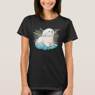 Cute Maltese Dog on Maltese dog  6 T-Shirt