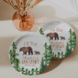 Cute Mama Baby Bear Boy Baby Shower Paper Plate<br><div class="desc">Boy cute watercolor mama and baby bear woodland theme baby shower paper plates. Customisable!</div>