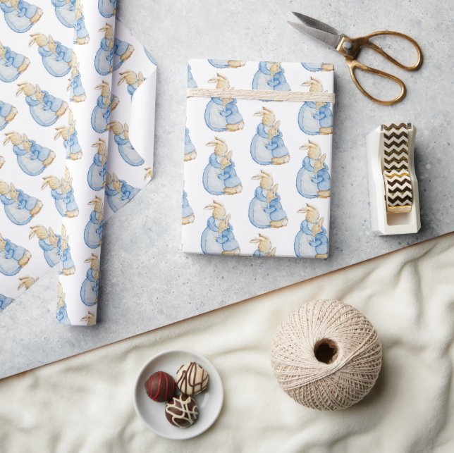 Cute Mama & Baby Bunny Watercolor Wrapping Paper (Crafts)