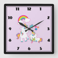 Cute Mama & Baby Unicorn Magical Illustration