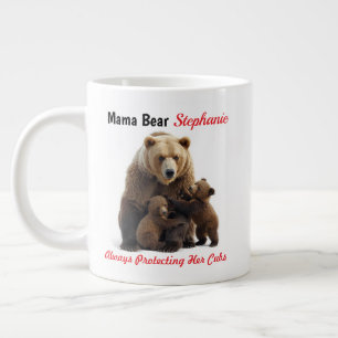 Cute Mama Bear and Cubs Personalised Mug