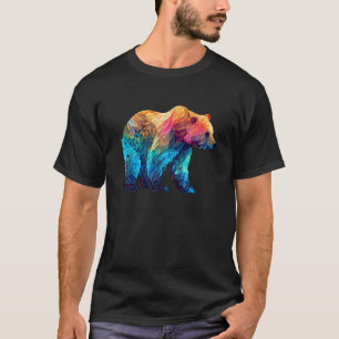 Cute Mama Bear Colorful Watercolor clipart Mothers T-Shirt