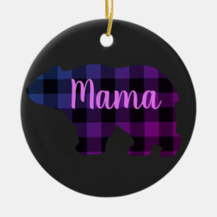 Cute Mama bear design mothers day gift Ceramic Tree Decoration
