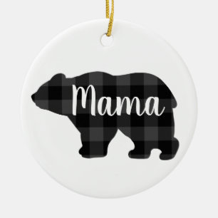 Cute Mama bear design mothers day gift Ceramic Tree Decoration