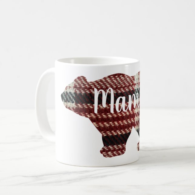 Cute Mama bear design mothers day gift Coffee Mug (Front Left)